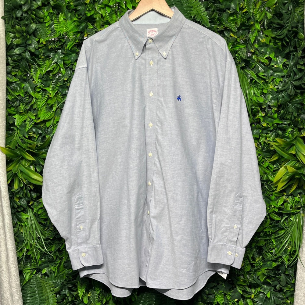 Brooks Brothers Mens Oxford Shirt XXL Light Blue Madison Fit 3870 - Picture 2 of 8